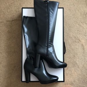 Nine West Knee High Black Boots Size 10